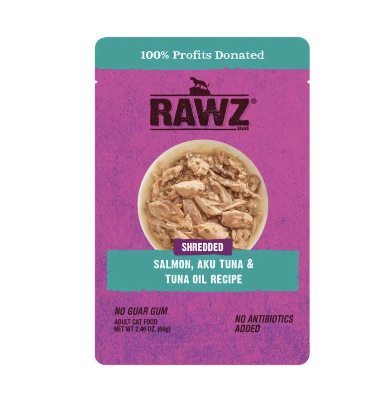 RAWZ Cat Pouch Salmon,aku Tuna &amp; Tuna Oil Recipe 2.46oz