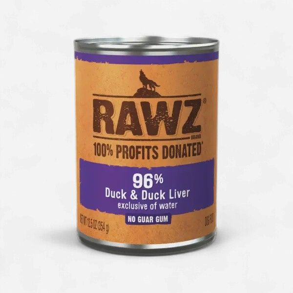 RAWZ Dog 96% Duck &amp; Duck Liver 12.5oz