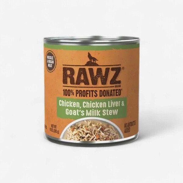 RAWZ Dog Chicken, Chicken Liver &amp; Goat Milk Stew 10oz