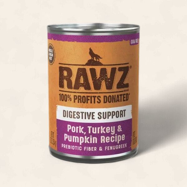 RAWZ DOG DIGESTIVE SUPPORT PORK, TURKEY &amp; PUMPKIN RECIPE 12.5 OZ