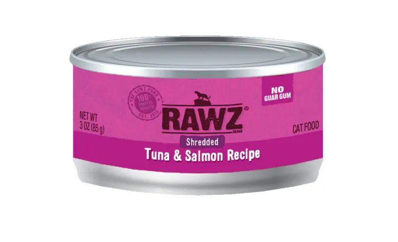 RAWZ Shredded Tuna &amp; Salmon Recipe Adult Canned Cat Food