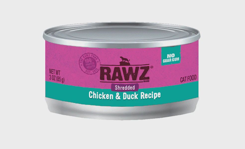 RAWZ Shreddedd Cat Chicken &amp; Duck 3oz.