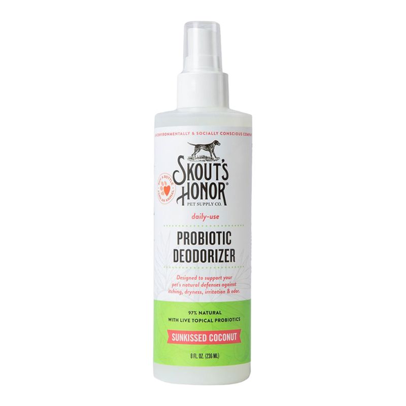 SKOUT'S HONOR DOG &amp; CAT PROBIOTIC DAILY USE DEODORIZER SUNKISSED COCONUT 8OZ