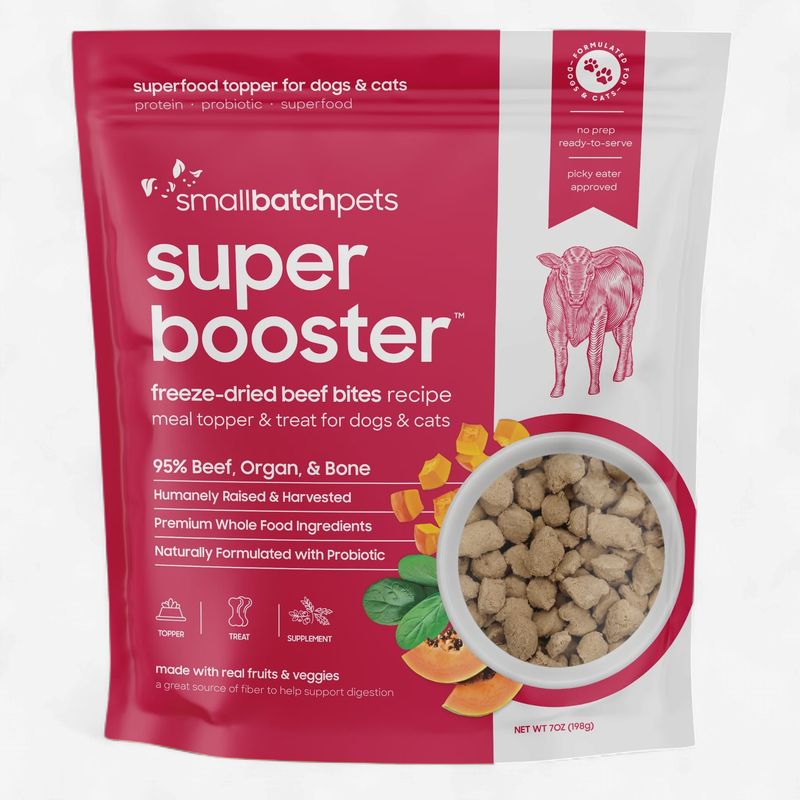 SMALL BATCH Dog &amp; Cat Freeze-dried Super Booster Beef 7oz