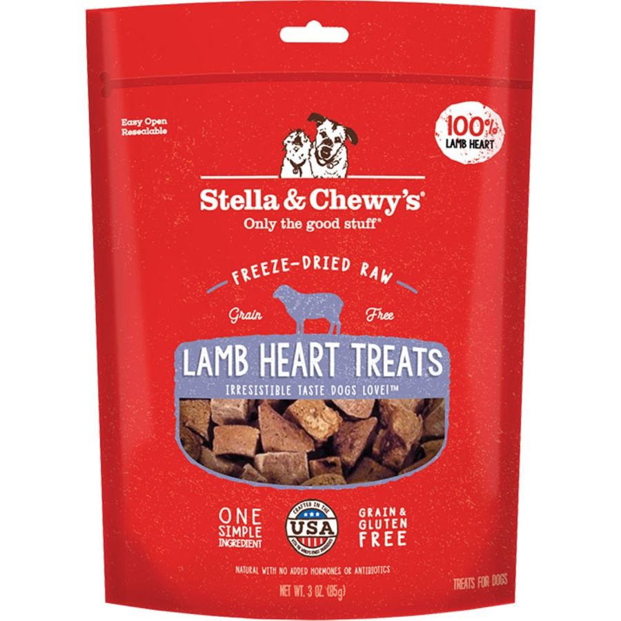 STELLA &amp; CHEWY'S DOG FREEZE-DRIED TREAT LAMB HEART 3OZ