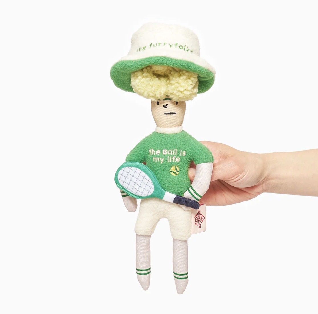 The furry folks tennis hooman nosework toy