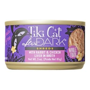 TIKI PET CAT AFTER DARK SHREDS RABBIT &amp; CHICKEN LIVER 3OZ