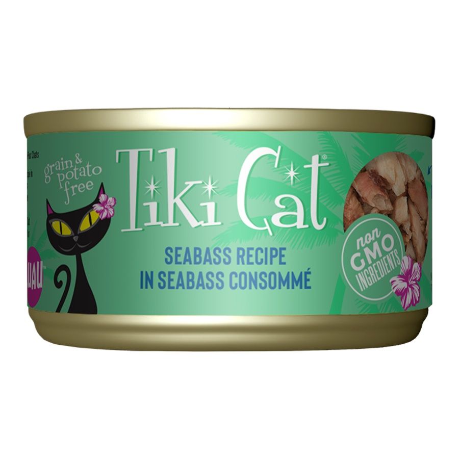 TIKI PETS CAT LUAU SEA BASS 2.8OZ