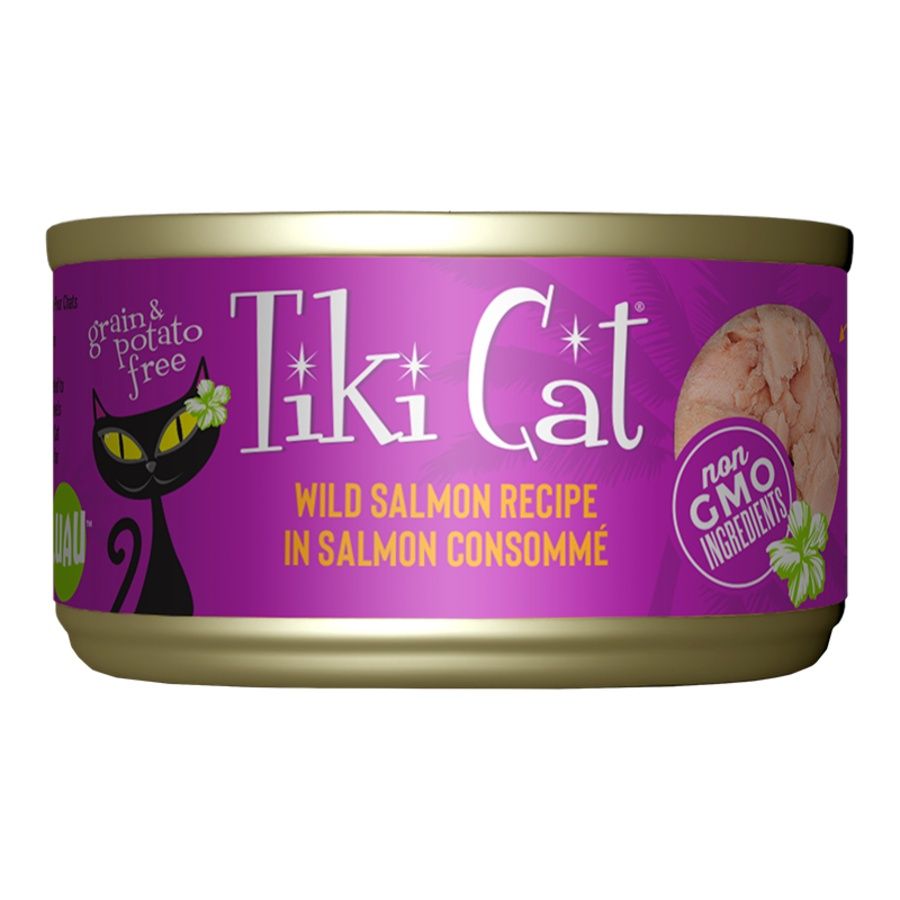 TIKI PETS CAT LUAU WILD SALMON 2.8OZ