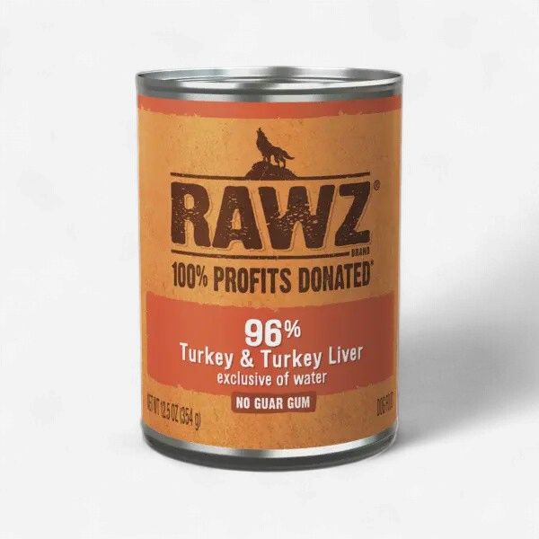 RAWZ Dog 96% Turkey &amp; Turkey Liver 12.5oz