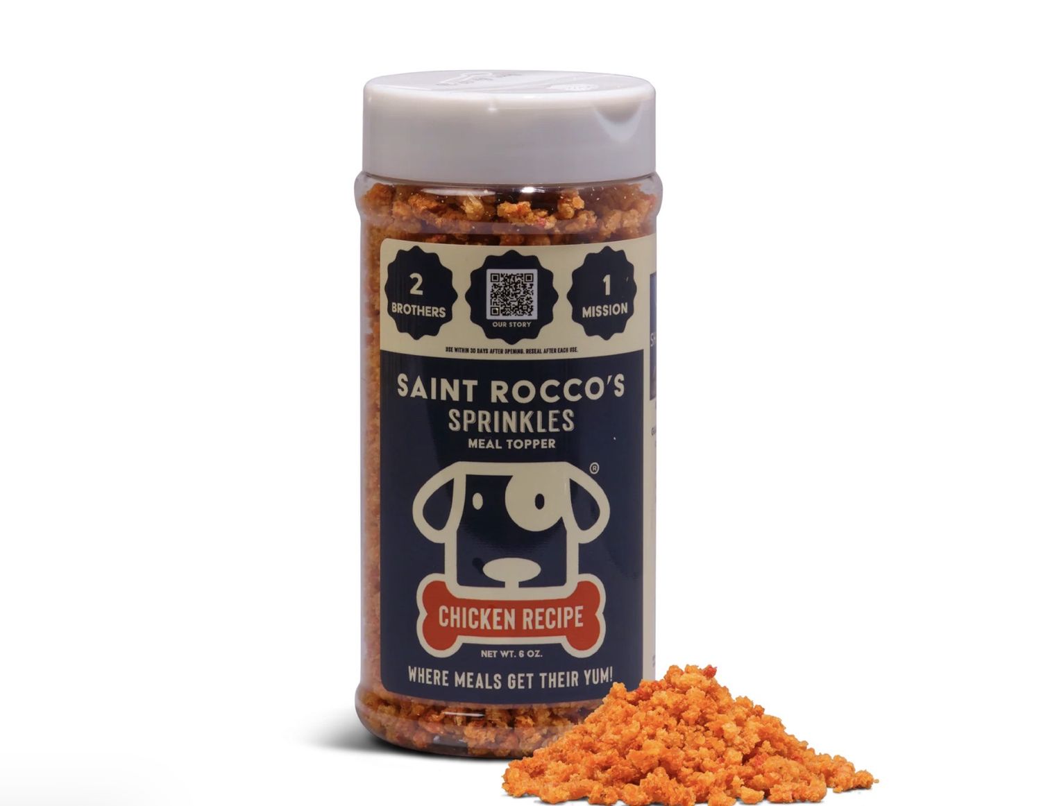 SAINT ROCCOS DOG CHICKEN SPRINKLES MEAL TOPPER 6OZ