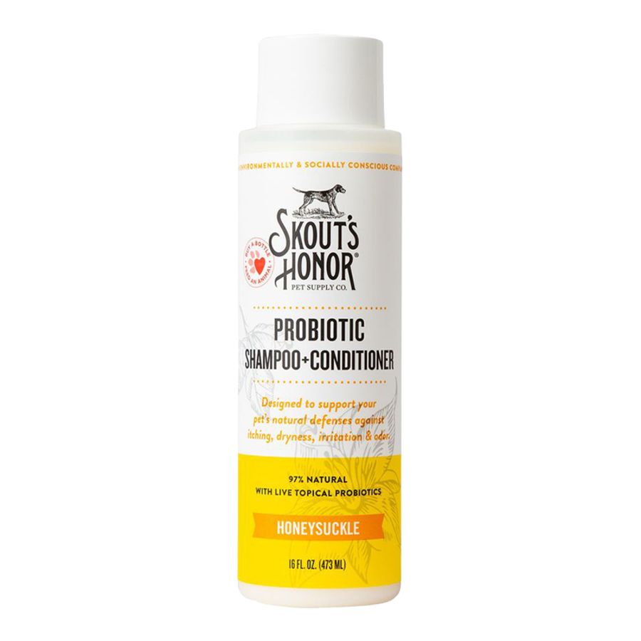 SKOUT'S HONOR Dog Probiotic Shampoo Conditioner Honeysuckle 16oz
