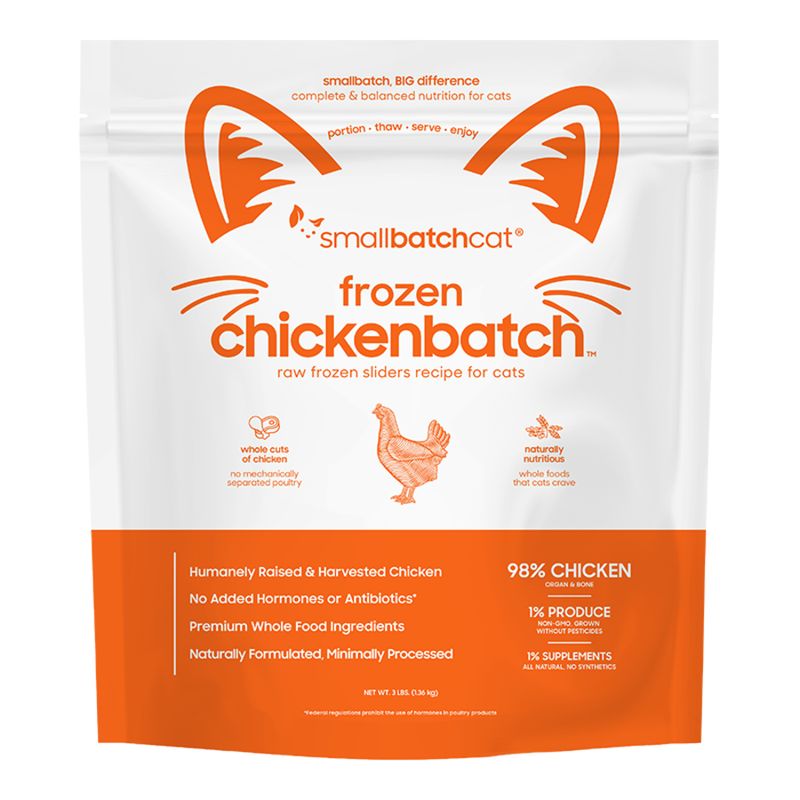 SMALL BATCH CAT FROZEN CHICKEN SLIDERS 3LBS