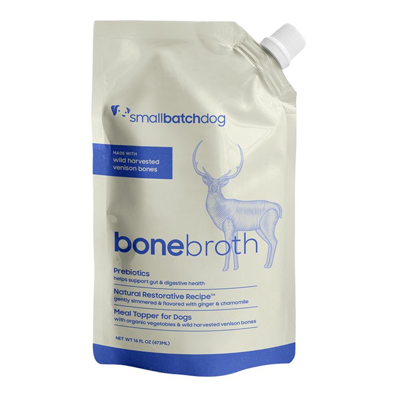 SMALL BATCH DOG SHELF STABLE VENISON BONE BROTH 16OZ