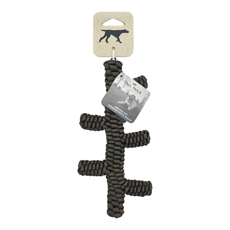 TALL TAILS DOG BRAIDED STICK BROWN 9 INCHES