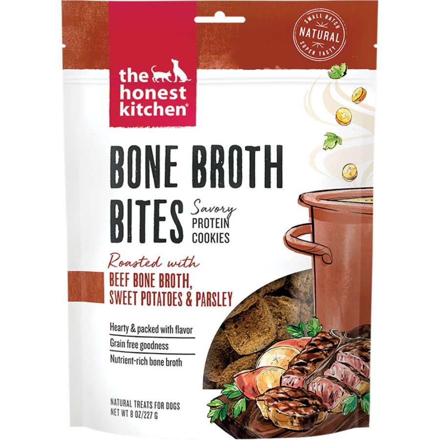 THE HONEST KITCHEN Dog Bone Broth Bites Beef 8oz