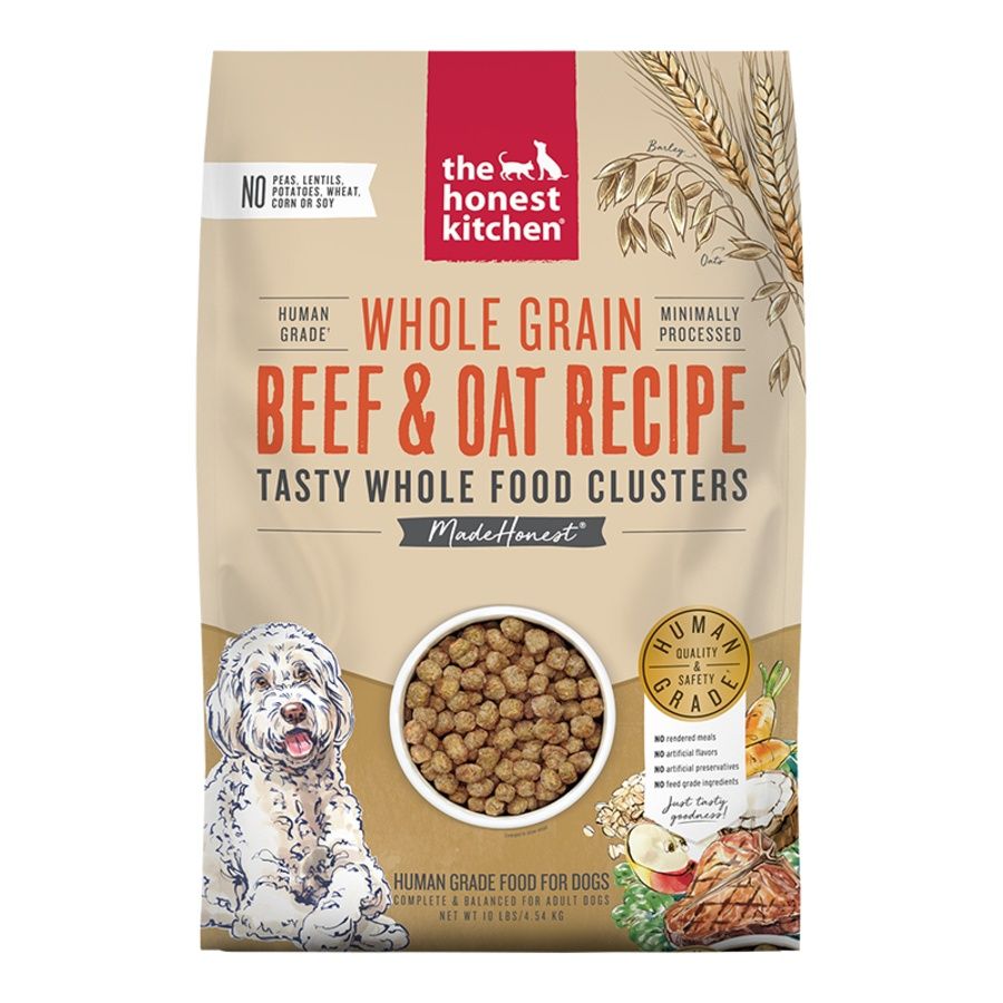THE HONEST KITCHEN DOG CLUSTERS WHOLE GRAIN BEEF OAT 10LBS