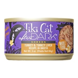 TIKI PET CAT AFTER DARK SHREDS TURKEY &amp; TURKEY LIVER 3OZ