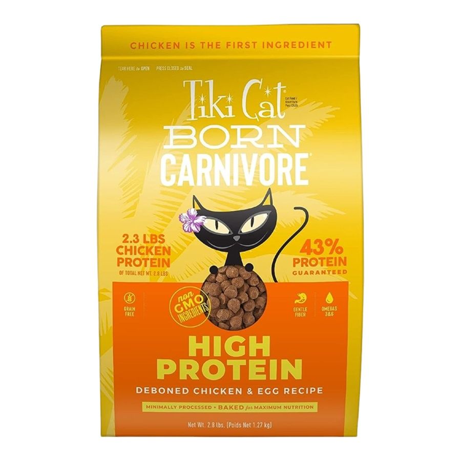 TIKI PETS CAT BORN CARNIVORE HIGH PROTEIN GRAIN FREE DEBONED CHICKEN &amp; EGG 2.8LBS