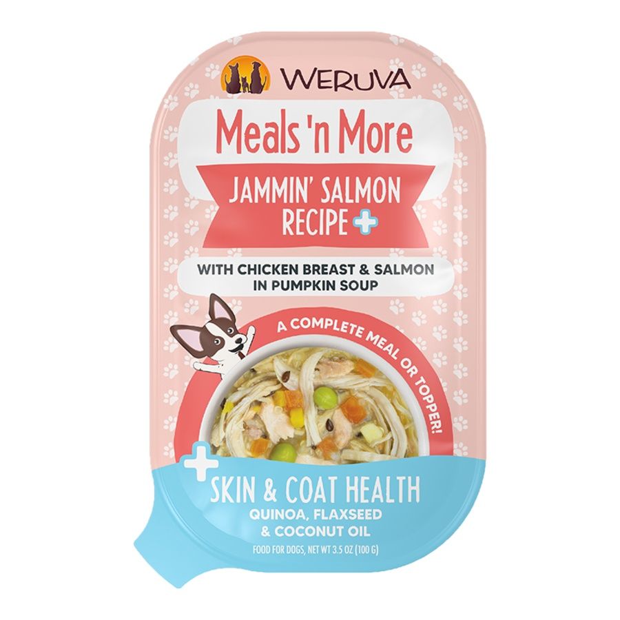 WERUVA DOG MEALS N MORE JAMMIN SALMON CUP 3.5OZ