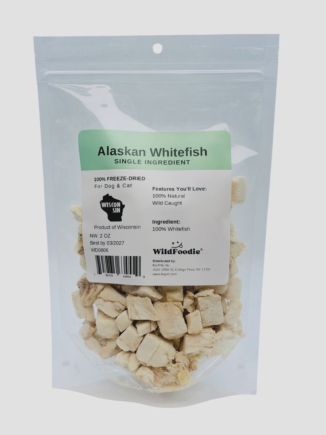 WILDFOODIE 2oz Freeze-Dried Wild Alaskan Whitefish