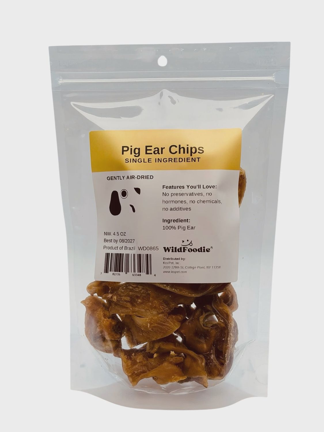 WILDFOODIE 4.5oz Pig Ear Chips