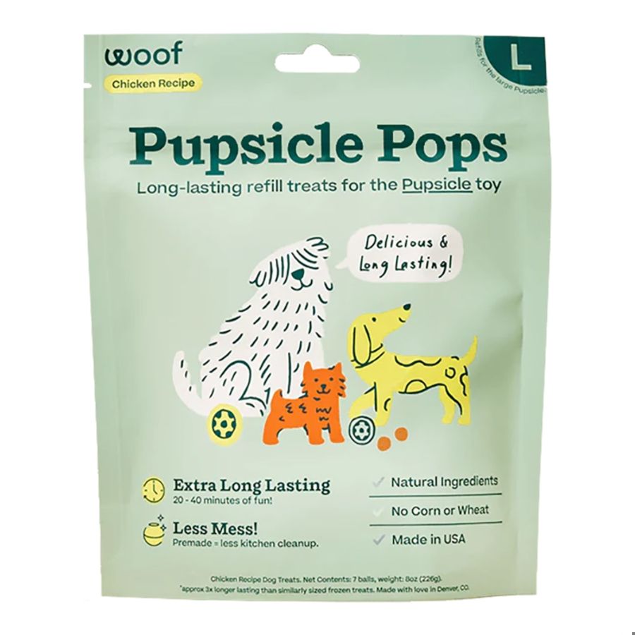 WOOF Dog Chicken Peanut Butter Pops, Size: 8 oz