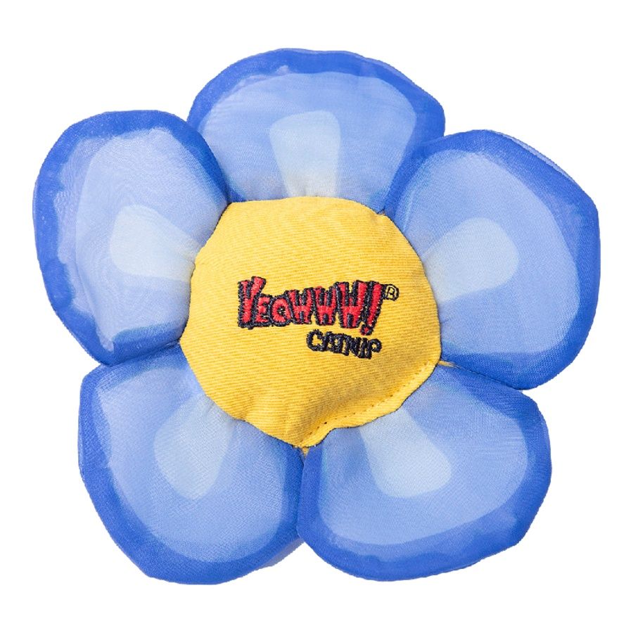YEOWWW CAT CATNIP BLUE DAISY FLOWER TOPS