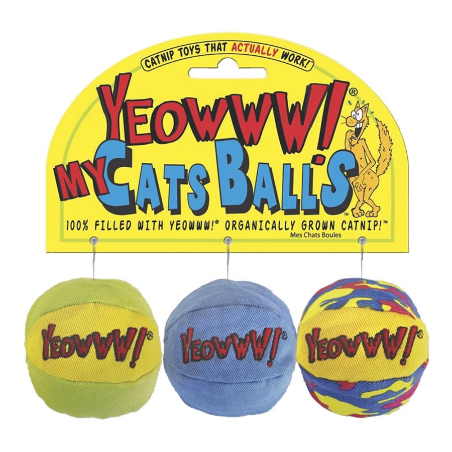 YeOWWW! My Cats Balls Cat Toys (3 Pack)