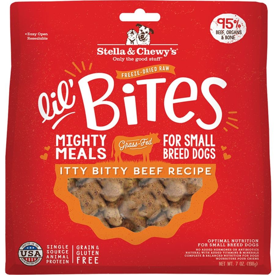 STELLA &amp; CHEWY'S DOG FREEZE-DRIED LIL BITES ITTY BITTY BEEF 7OZ