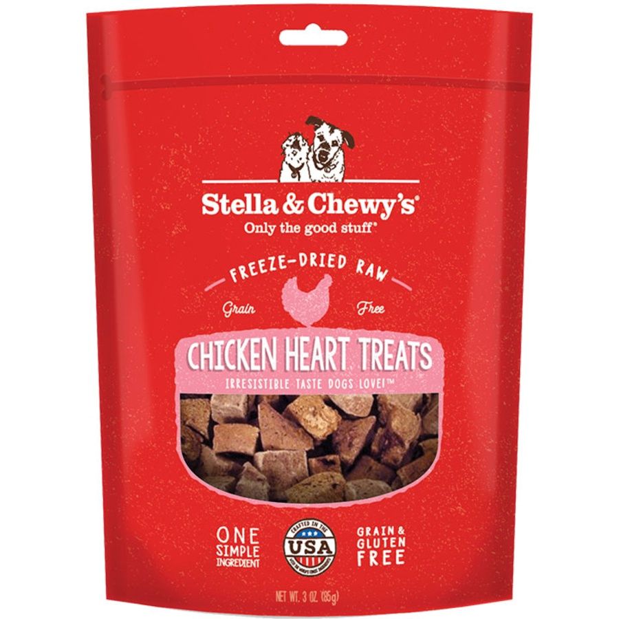 STELLA &amp; CHEWY'S DOG FREEZE-DRIED TREAT CHICKEN HEARTS 3OZ