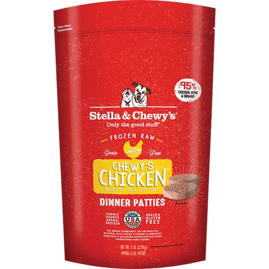 STELLA &amp; CHEWY'S DOG FROZEN DINNER PATTIES CHICKEN 6LB