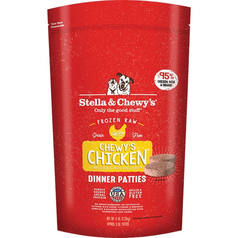 STELLA &amp; CHEWY'S Dog Frozen Dinner Patties Chicken 6lb