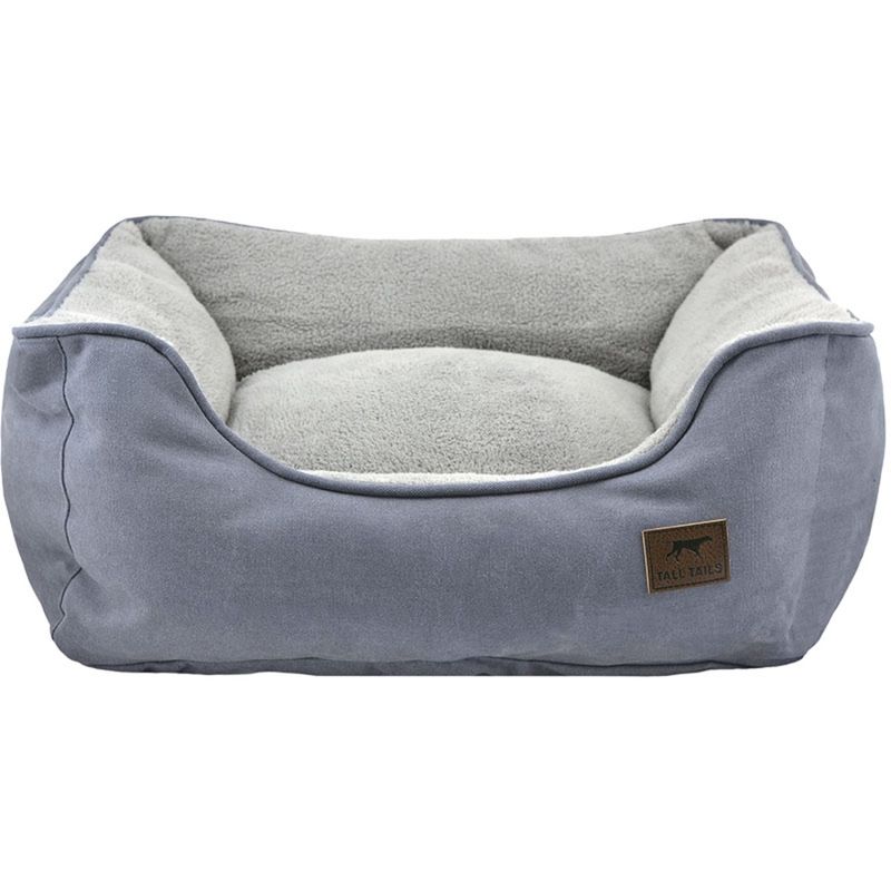 TALL TAILS DOG BOLSTER BED CHARCOAL EXTRA LARGE 33X36X10"