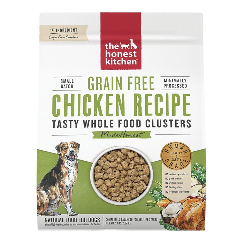 THE HONEST KITCHEN Whole Food Clusters Grain Free Chicken Dry Dog Food 5lb