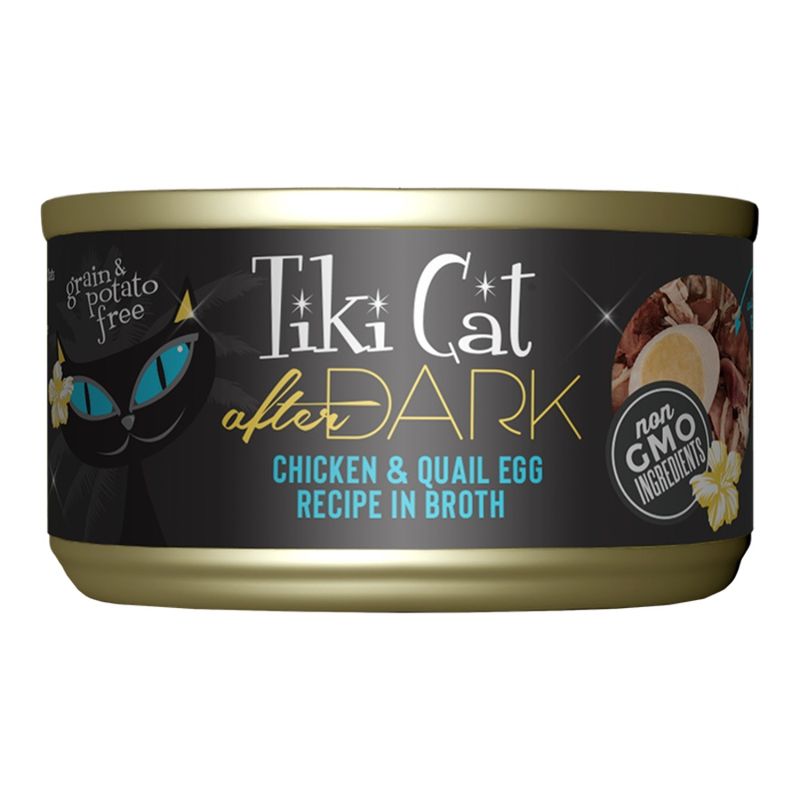TIKI PETS Cat After Dark Chicken &amp; Quail Egg 2.8oz