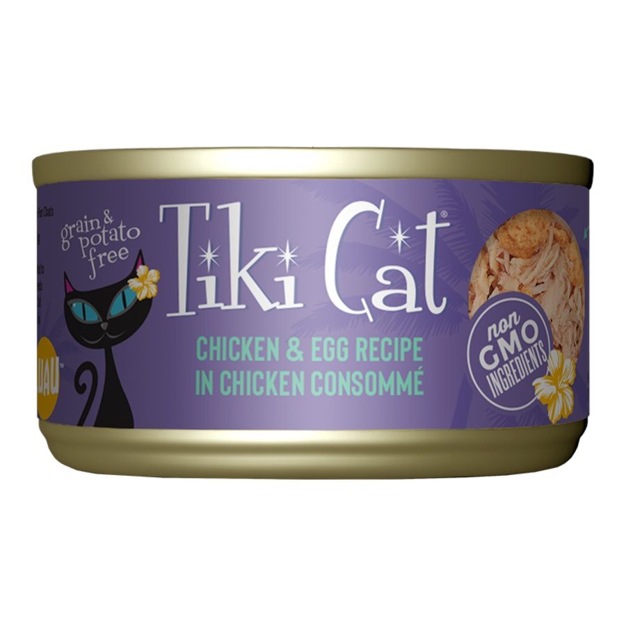 TIKI PETS CAT LUAU CHICKEN &amp; EGGS 2.8OZ