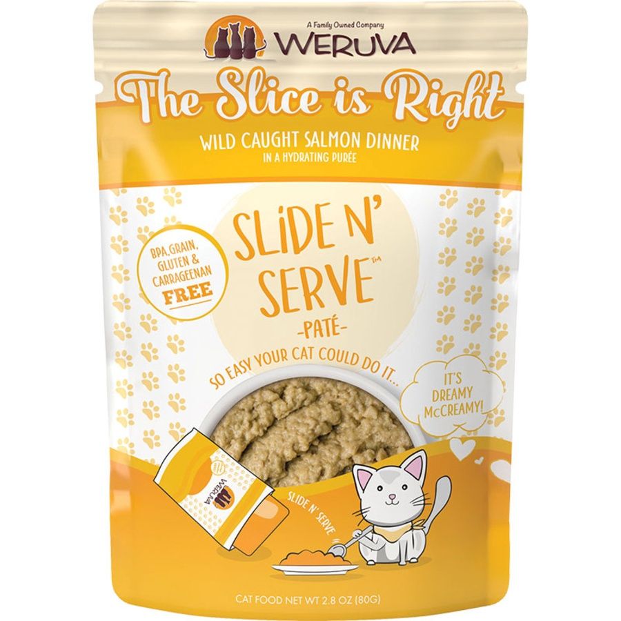 WERUVA CAT SLIDE &amp; SERVE THE SLICE IS RIGHT 2.8OZ POUCH