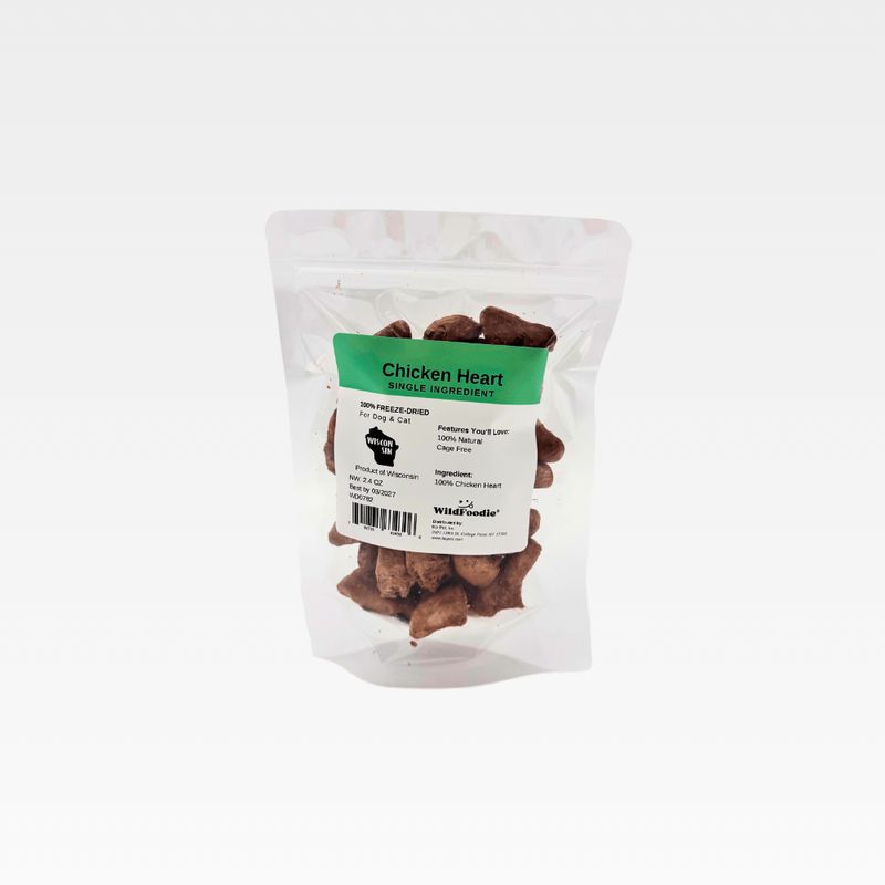 WILDFOODIE 2.4oz Freeze-dried Chicken Heart