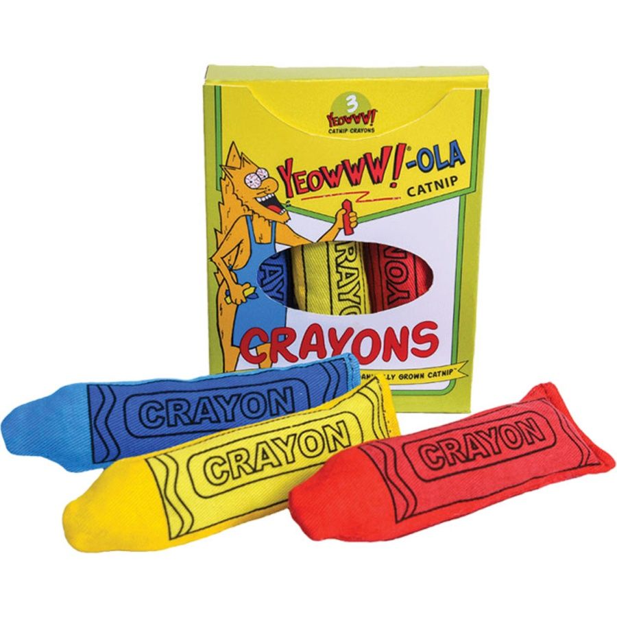 YEOWWW CAT CATNIP CRAYON 3PK