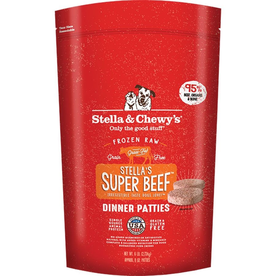 STELLA &amp; CHEWY'S DOG FROZEN DINNER PATTIES BEEF 6LB