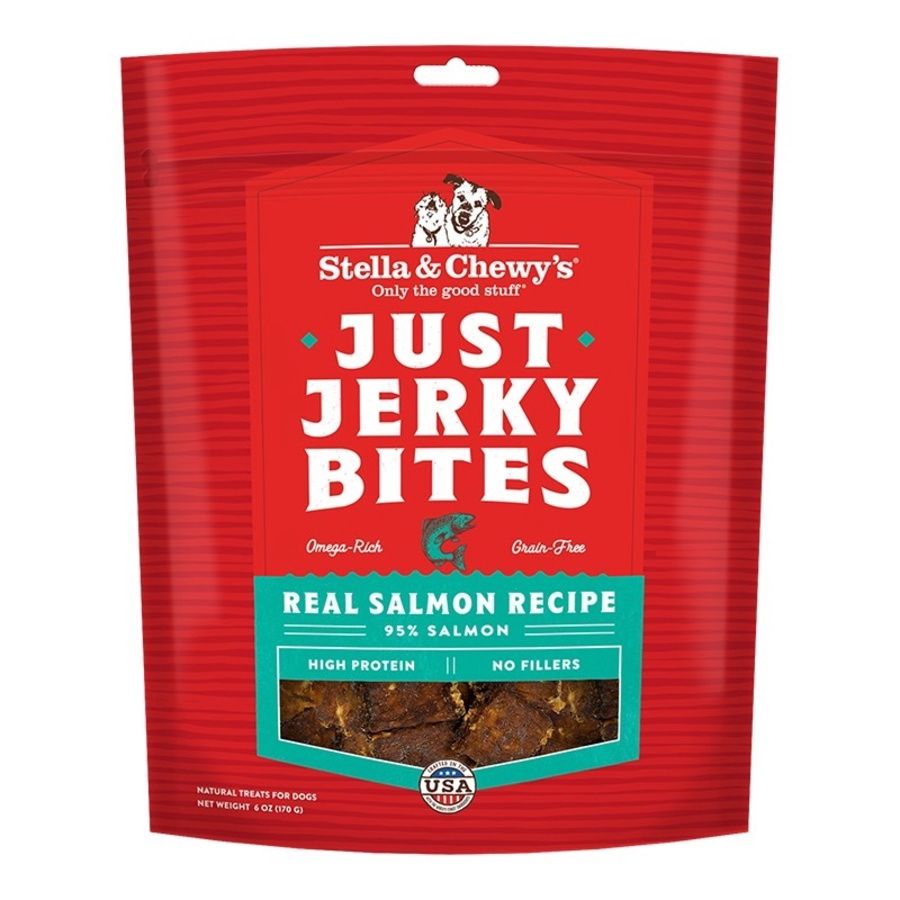 STELLA &amp; CHEWY'S DOG JUST JERKY GRAIN FREE SALMON 6OZ