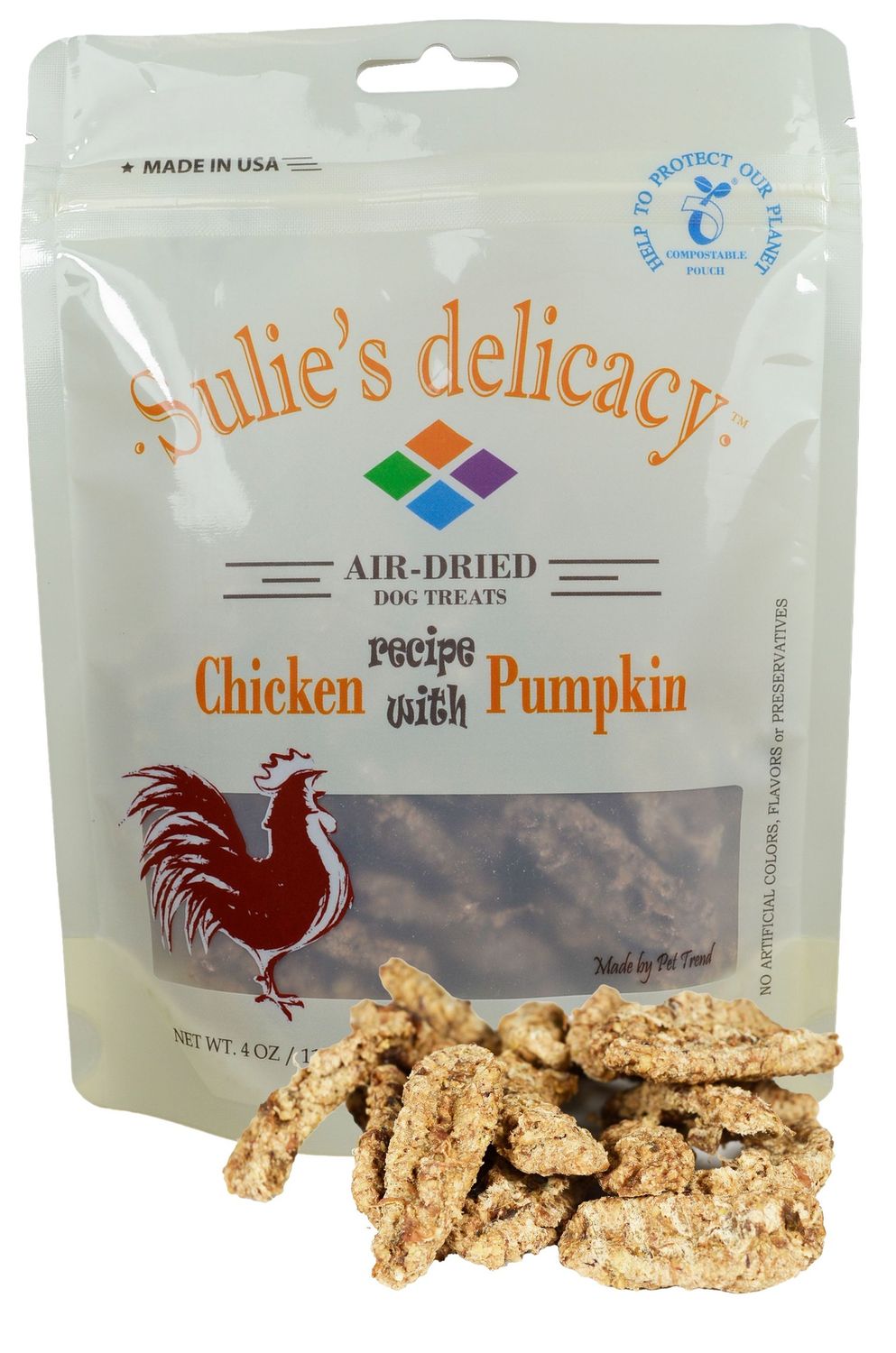 SULIE'S DELICACY DOG CHICKEN WITH PUMPKIN TREAT 4OZ