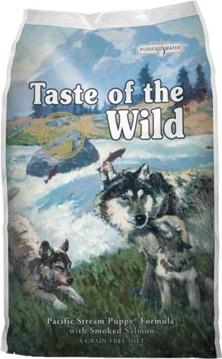 Taste of The Wild Pacific Stream Grain-Free Dry Puppy Food with Smoke-Flavored Salmon 28lb