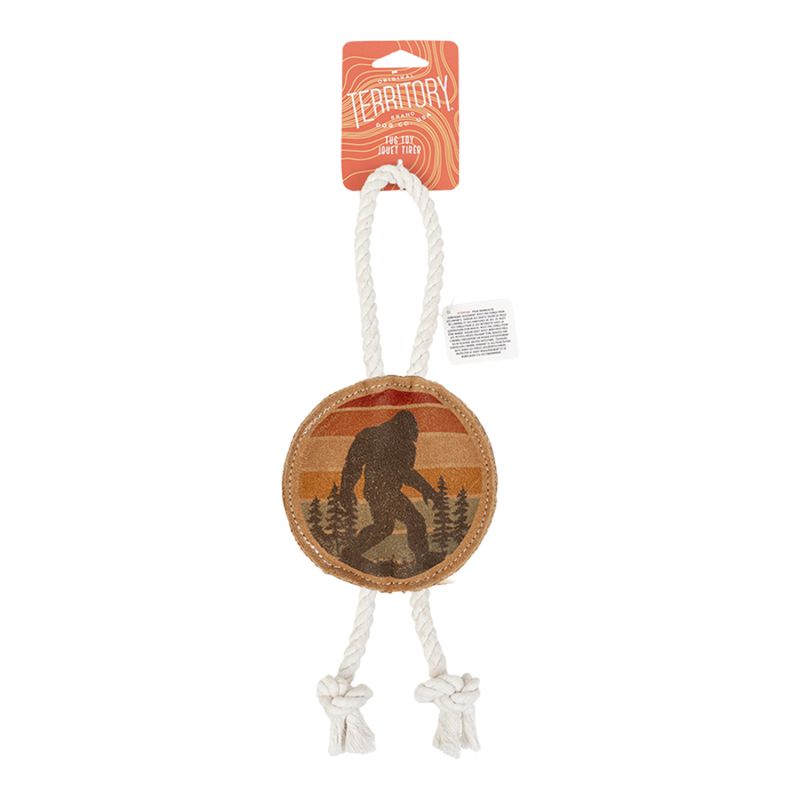TERRITORY DOG NATURAL LEATHER COLOR BIGFOOT TUG TOY 14 INCHES