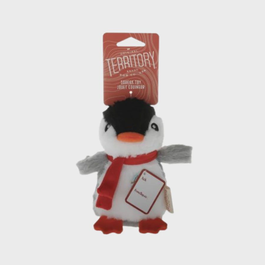 TERRITORY DOG PLUSH SQUEAKER PENGUIN MD