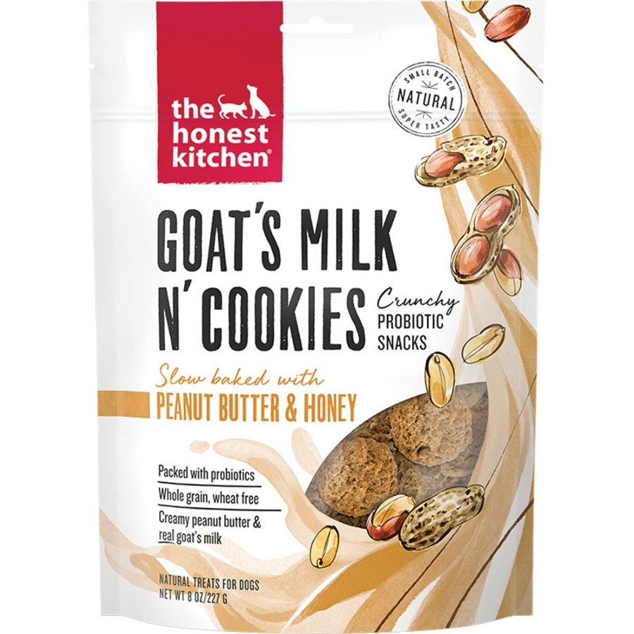 THE HONEST KITCHEN Dog Goat Milk Cookies Peanut Butter 8 Oz