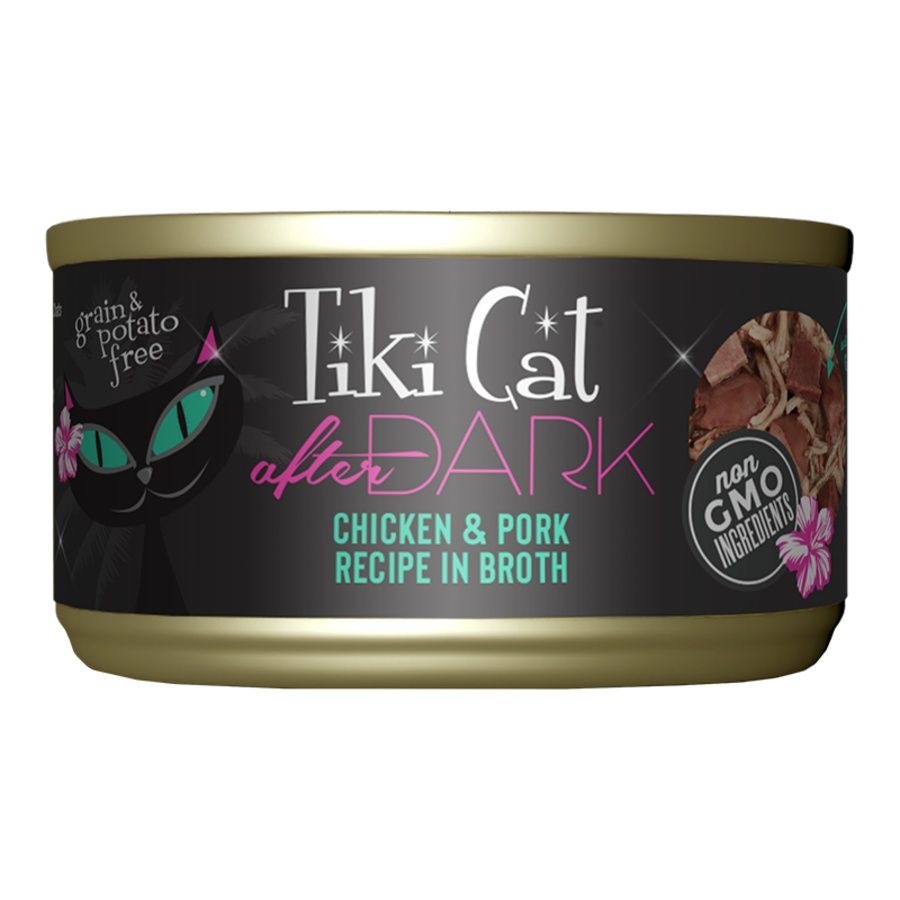 TIKI PETS CAT AFTER DARK CHICKEN &amp; PORK 2.8OZ