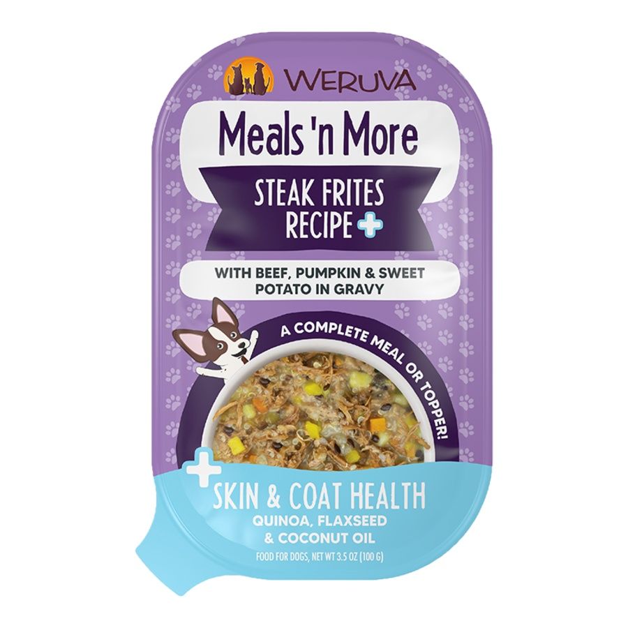Weruva Meals 'n More Steak Frites with Beef, Pumpkin &amp; Sweet Potato in Gravy Wet Dog Food 3.5oz