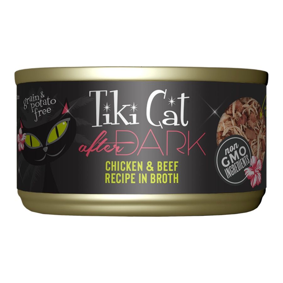 TIKI PETS CAT AFTER DARK CHICKEN &amp; BEEF 2.8OZ